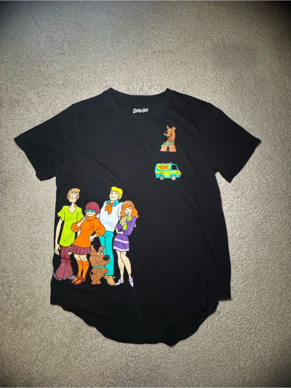 Scooby-Doo Black Graphic Tee - Short Sleeve Women’s Top
